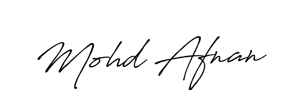 Make a beautiful signature design for name Mohd Afnan. With this signature (Antro_Vectra_Bolder) style, you can create a handwritten signature for free. Mohd Afnan signature style 7 images and pictures png