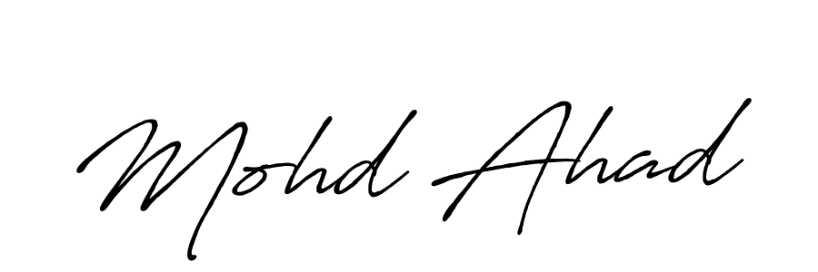 Also You can easily find your signature by using the search form. We will create Mohd Ahad name handwritten signature images for you free of cost using Antro_Vectra_Bolder sign style. Mohd Ahad signature style 7 images and pictures png