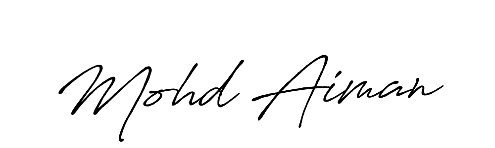 Create a beautiful signature design for name Mohd Aiman. With this signature (Antro_Vectra_Bolder) fonts, you can make a handwritten signature for free. Mohd Aiman signature style 7 images and pictures png