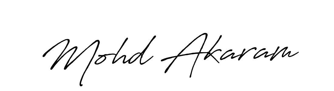 How to make Mohd Akaram signature? Antro_Vectra_Bolder is a professional autograph style. Create handwritten signature for Mohd Akaram name. Mohd Akaram signature style 7 images and pictures png