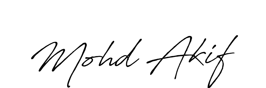 Make a beautiful signature design for name Mohd Akif. With this signature (Antro_Vectra_Bolder) style, you can create a handwritten signature for free. Mohd Akif signature style 7 images and pictures png