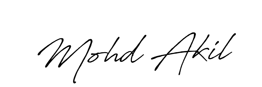 Also we have Mohd Akil name is the best signature style. Create professional handwritten signature collection using Antro_Vectra_Bolder autograph style. Mohd Akil signature style 7 images and pictures png