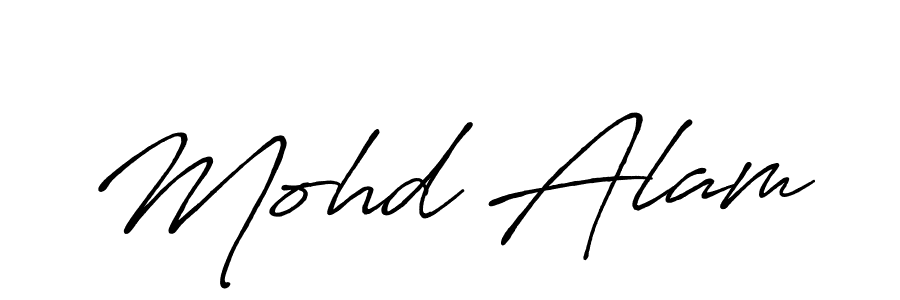 Design your own signature with our free online signature maker. With this signature software, you can create a handwritten (Antro_Vectra_Bolder) signature for name Mohd Alam. Mohd Alam signature style 7 images and pictures png