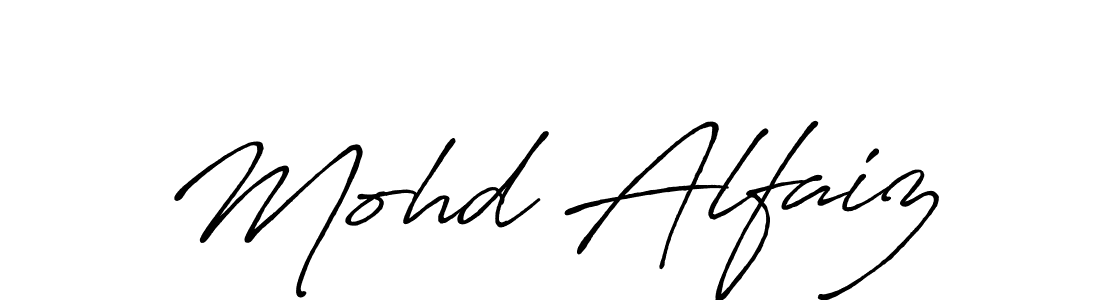 Use a signature maker to create a handwritten signature online. With this signature software, you can design (Antro_Vectra_Bolder) your own signature for name Mohd Alfaiz. Mohd Alfaiz signature style 7 images and pictures png