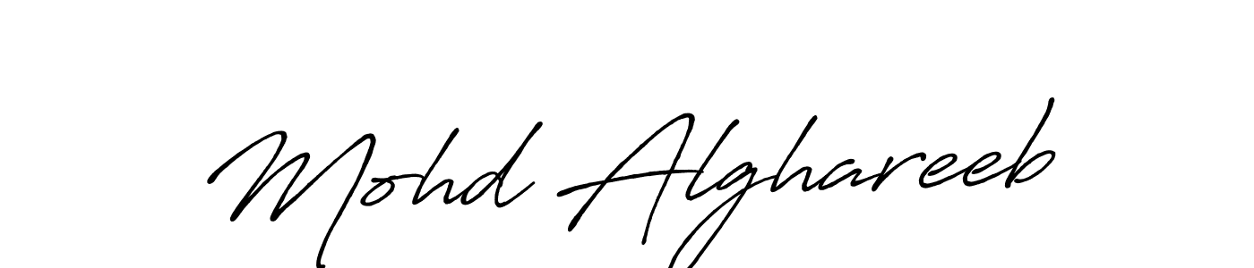 Use a signature maker to create a handwritten signature online. With this signature software, you can design (Antro_Vectra_Bolder) your own signature for name Mohd Alghareeb. Mohd Alghareeb signature style 7 images and pictures png