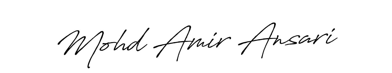 Make a beautiful signature design for name Mohd Amir Ansari. With this signature (Antro_Vectra_Bolder) style, you can create a handwritten signature for free. Mohd Amir Ansari signature style 7 images and pictures png