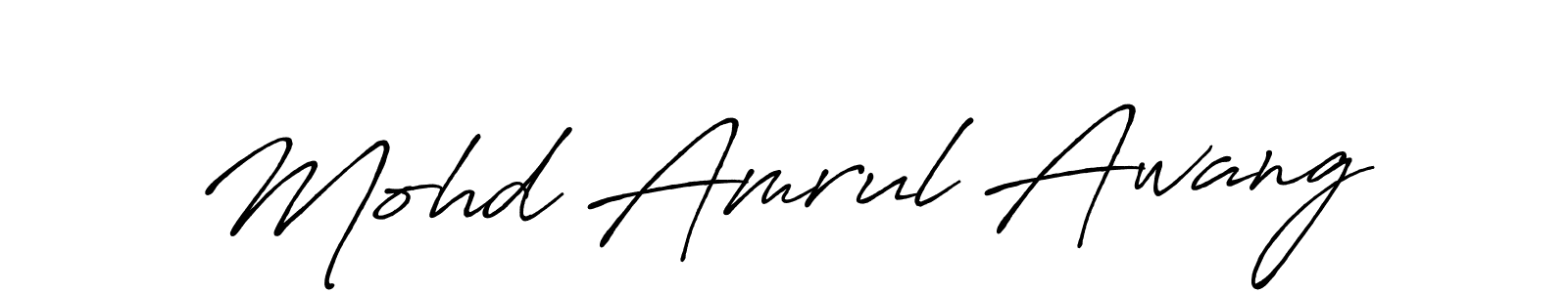 if you are searching for the best signature style for your name Mohd Amrul Awang. so please give up your signature search. here we have designed multiple signature styles  using Antro_Vectra_Bolder. Mohd Amrul Awang signature style 7 images and pictures png