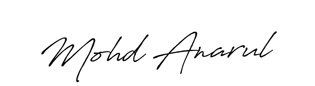 Make a beautiful signature design for name Mohd Anarul. With this signature (Antro_Vectra_Bolder) style, you can create a handwritten signature for free. Mohd Anarul signature style 7 images and pictures png