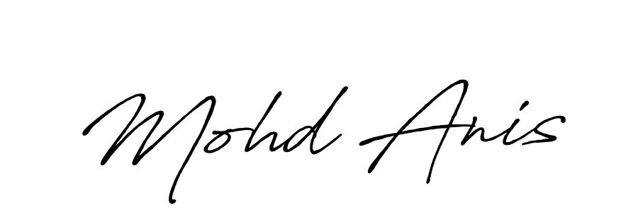 Design your own signature with our free online signature maker. With this signature software, you can create a handwritten (Antro_Vectra_Bolder) signature for name Mohd Anis. Mohd Anis signature style 7 images and pictures png