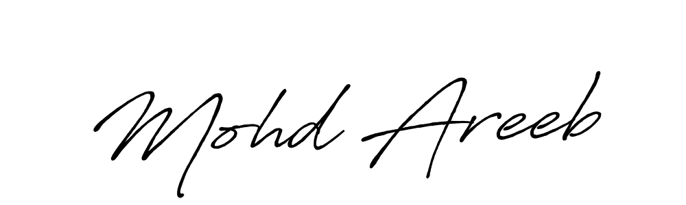 Make a beautiful signature design for name Mohd Areeb. With this signature (Antro_Vectra_Bolder) style, you can create a handwritten signature for free. Mohd Areeb signature style 7 images and pictures png