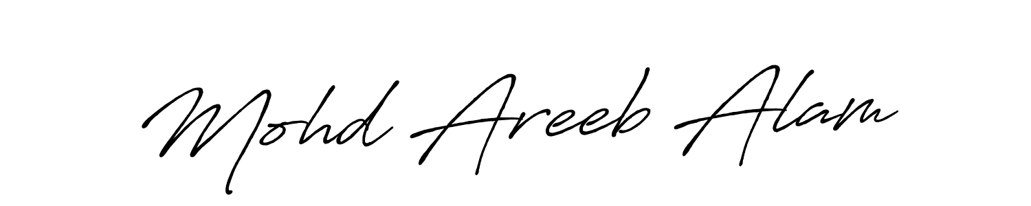 Make a beautiful signature design for name Mohd Areeb Alam. With this signature (Antro_Vectra_Bolder) style, you can create a handwritten signature for free. Mohd Areeb Alam signature style 7 images and pictures png