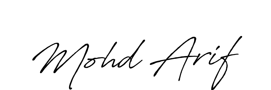 Make a beautiful signature design for name Mohd Arif. Use this online signature maker to create a handwritten signature for free. Mohd Arif signature style 7 images and pictures png