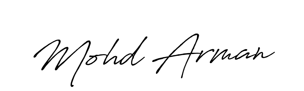 It looks lik you need a new signature style for name Mohd Arman. Design unique handwritten (Antro_Vectra_Bolder) signature with our free signature maker in just a few clicks. Mohd Arman signature style 7 images and pictures png