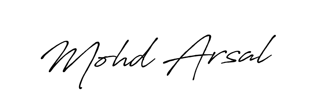 Mohd Arsal stylish signature style. Best Handwritten Sign (Antro_Vectra_Bolder) for my name. Handwritten Signature Collection Ideas for my name Mohd Arsal. Mohd Arsal signature style 7 images and pictures png