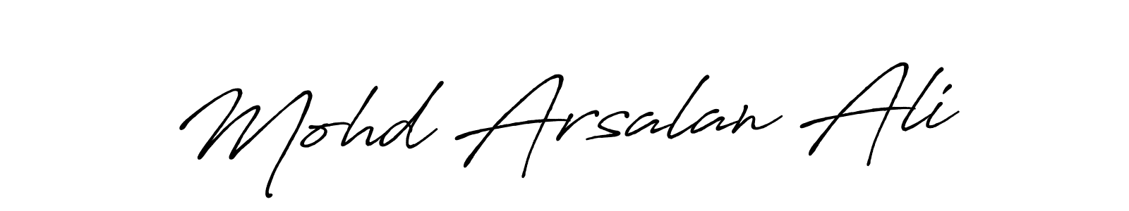 Mohd Arsalan Ali stylish signature style. Best Handwritten Sign (Antro_Vectra_Bolder) for my name. Handwritten Signature Collection Ideas for my name Mohd Arsalan Ali. Mohd Arsalan Ali signature style 7 images and pictures png