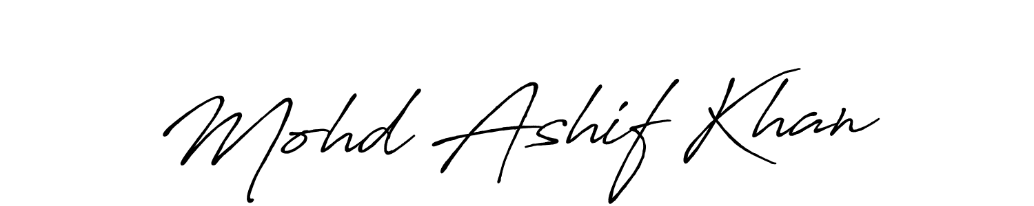 Mohd Ashif Khan stylish signature style. Best Handwritten Sign (Antro_Vectra_Bolder) for my name. Handwritten Signature Collection Ideas for my name Mohd Ashif Khan. Mohd Ashif Khan signature style 7 images and pictures png