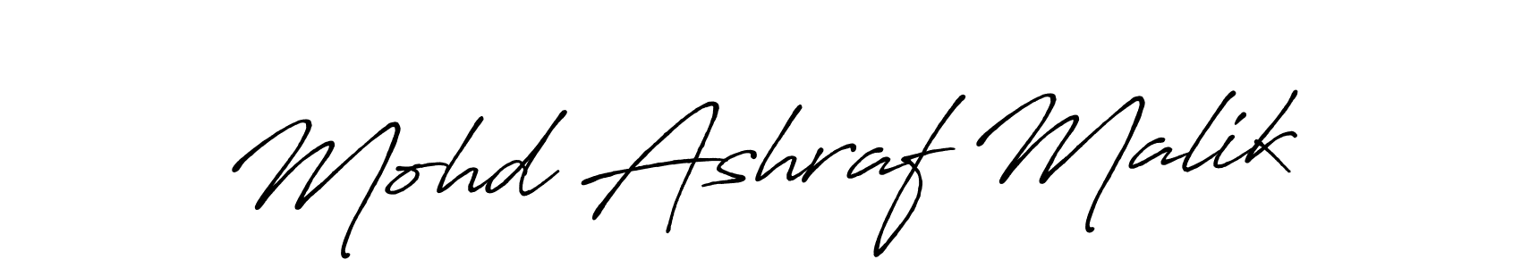 Design your own signature with our free online signature maker. With this signature software, you can create a handwritten (Antro_Vectra_Bolder) signature for name Mohd Ashraf Malik. Mohd Ashraf Malik signature style 7 images and pictures png