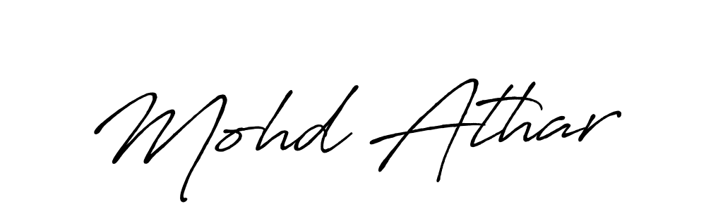Design your own signature with our free online signature maker. With this signature software, you can create a handwritten (Antro_Vectra_Bolder) signature for name Mohd Athar. Mohd Athar signature style 7 images and pictures png