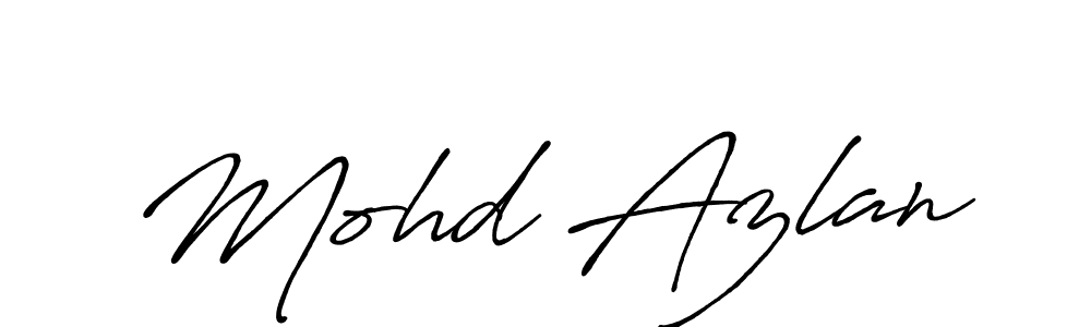 Mohd Azlan stylish signature style. Best Handwritten Sign (Antro_Vectra_Bolder) for my name. Handwritten Signature Collection Ideas for my name Mohd Azlan. Mohd Azlan signature style 7 images and pictures png