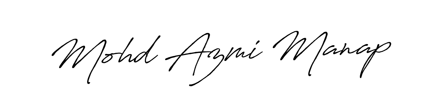 Make a beautiful signature design for name Mohd Azmi Manap. With this signature (Antro_Vectra_Bolder) style, you can create a handwritten signature for free. Mohd Azmi Manap signature style 7 images and pictures png