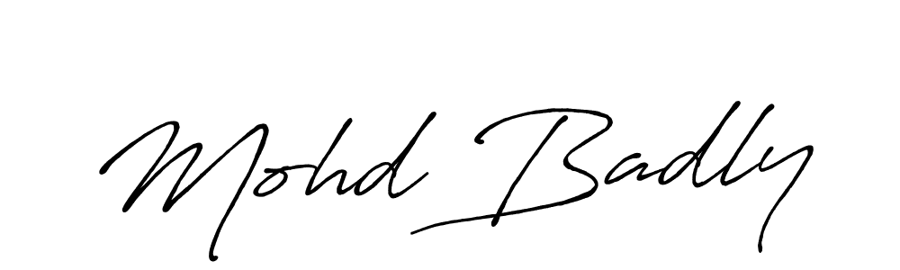 Also You can easily find your signature by using the search form. We will create Mohd Badly name handwritten signature images for you free of cost using Antro_Vectra_Bolder sign style. Mohd Badly signature style 7 images and pictures png