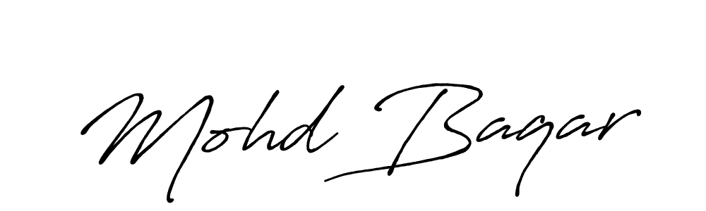 You should practise on your own different ways (Antro_Vectra_Bolder) to write your name (Mohd Baqar) in signature. don't let someone else do it for you. Mohd Baqar signature style 7 images and pictures png