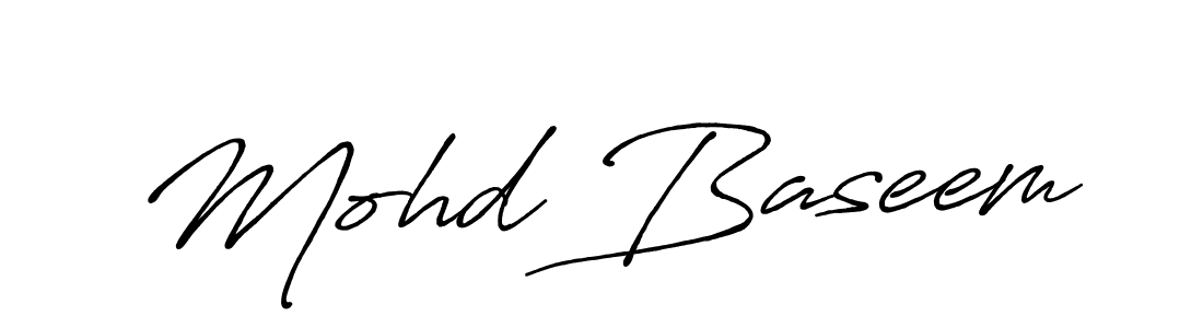 How to make Mohd Baseem signature? Antro_Vectra_Bolder is a professional autograph style. Create handwritten signature for Mohd Baseem name. Mohd Baseem signature style 7 images and pictures png