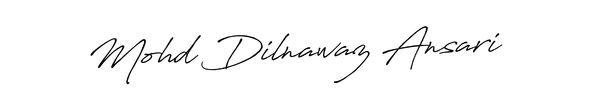 How to make Mohd Dilnawaz Ansari name signature. Use Antro_Vectra_Bolder style for creating short signs online. This is the latest handwritten sign. Mohd Dilnawaz Ansari signature style 7 images and pictures png