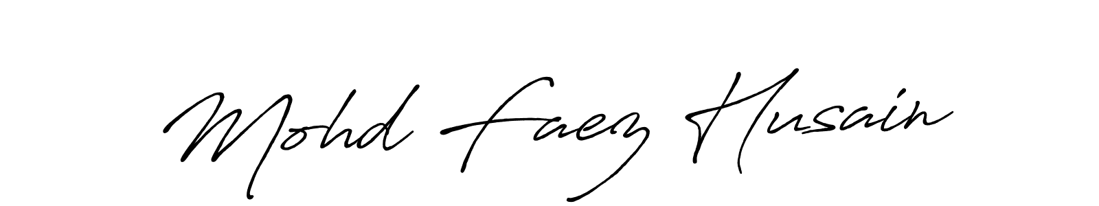 Make a beautiful signature design for name Mohd Faez Husain. With this signature (Antro_Vectra_Bolder) style, you can create a handwritten signature for free. Mohd Faez Husain signature style 7 images and pictures png