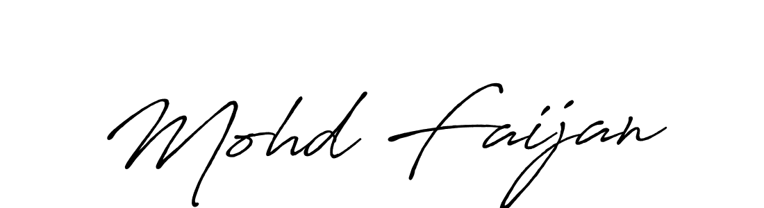 Design your own signature with our free online signature maker. With this signature software, you can create a handwritten (Antro_Vectra_Bolder) signature for name Mohd Faijan. Mohd Faijan signature style 7 images and pictures png