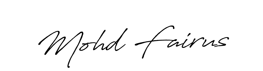 Mohd Fairus stylish signature style. Best Handwritten Sign (Antro_Vectra_Bolder) for my name. Handwritten Signature Collection Ideas for my name Mohd Fairus. Mohd Fairus signature style 7 images and pictures png