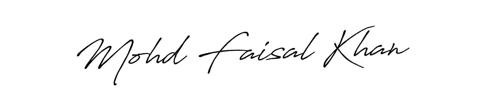 Use a signature maker to create a handwritten signature online. With this signature software, you can design (Antro_Vectra_Bolder) your own signature for name Mohd Faisal Khan. Mohd Faisal Khan signature style 7 images and pictures png