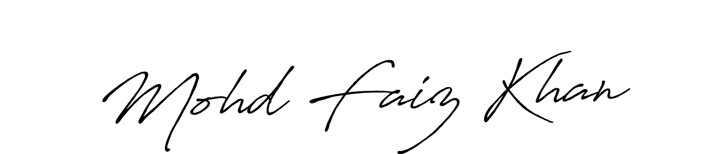 Create a beautiful signature design for name Mohd Faiz Khan. With this signature (Antro_Vectra_Bolder) fonts, you can make a handwritten signature for free. Mohd Faiz Khan signature style 7 images and pictures png