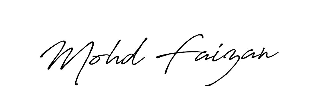 Design your own signature with our free online signature maker. With this signature software, you can create a handwritten (Antro_Vectra_Bolder) signature for name Mohd Faizan. Mohd Faizan signature style 7 images and pictures png