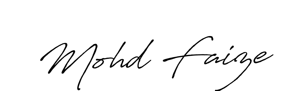 How to make Mohd Faize signature? Antro_Vectra_Bolder is a professional autograph style. Create handwritten signature for Mohd Faize name. Mohd Faize signature style 7 images and pictures png