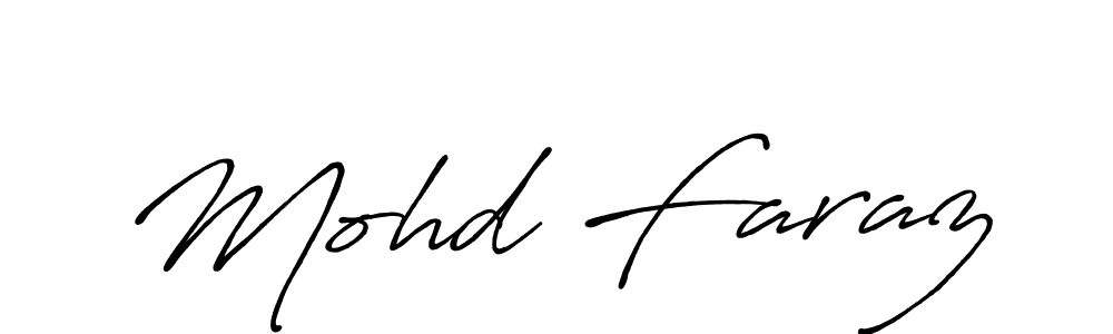 Mohd Faraz stylish signature style. Best Handwritten Sign (Antro_Vectra_Bolder) for my name. Handwritten Signature Collection Ideas for my name Mohd Faraz. Mohd Faraz signature style 7 images and pictures png