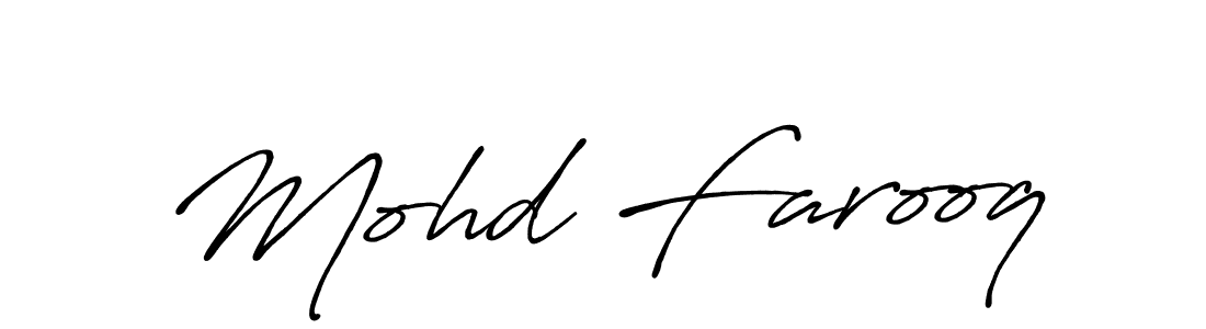 Also we have Mohd Farooq name is the best signature style. Create professional handwritten signature collection using Antro_Vectra_Bolder autograph style. Mohd Farooq signature style 7 images and pictures png