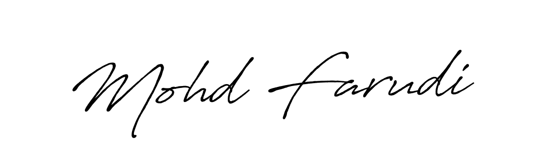 Use a signature maker to create a handwritten signature online. With this signature software, you can design (Antro_Vectra_Bolder) your own signature for name Mohd Farudi. Mohd Farudi signature style 7 images and pictures png