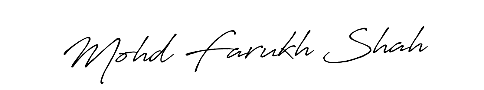 Also You can easily find your signature by using the search form. We will create Mohd Farukh Shah name handwritten signature images for you free of cost using Antro_Vectra_Bolder sign style. Mohd Farukh Shah signature style 7 images and pictures png
