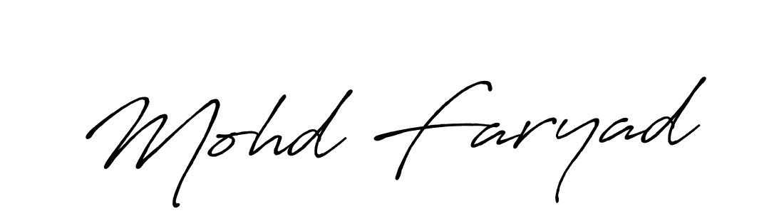 Mohd Faryad stylish signature style. Best Handwritten Sign (Antro_Vectra_Bolder) for my name. Handwritten Signature Collection Ideas for my name Mohd Faryad. Mohd Faryad signature style 7 images and pictures png