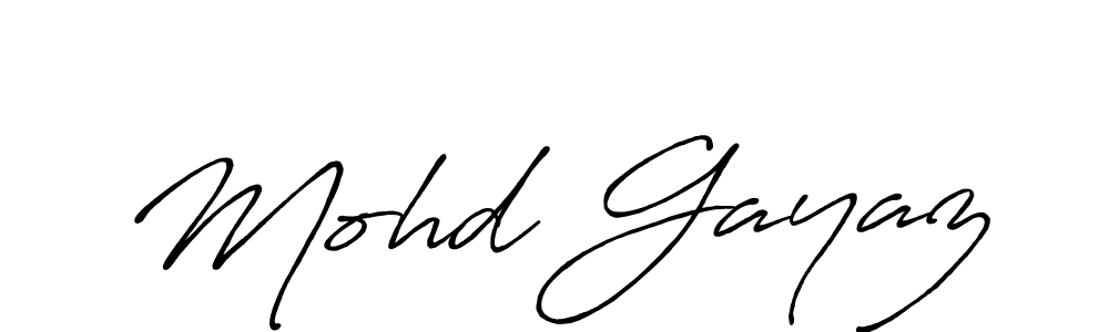 Use a signature maker to create a handwritten signature online. With this signature software, you can design (Antro_Vectra_Bolder) your own signature for name Mohd Gayaz. Mohd Gayaz signature style 7 images and pictures png