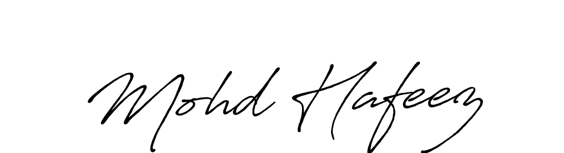 Also we have Mohd Hafeez name is the best signature style. Create professional handwritten signature collection using Antro_Vectra_Bolder autograph style. Mohd Hafeez signature style 7 images and pictures png