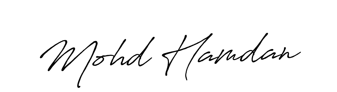 How to make Mohd Hamdan signature? Antro_Vectra_Bolder is a professional autograph style. Create handwritten signature for Mohd Hamdan name. Mohd Hamdan signature style 7 images and pictures png