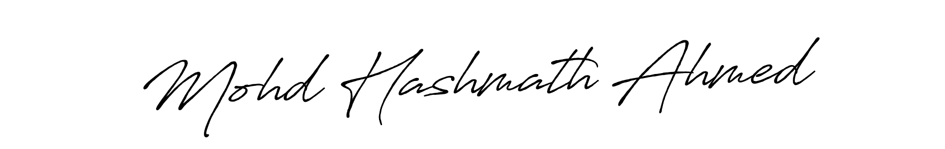 Use a signature maker to create a handwritten signature online. With this signature software, you can design (Antro_Vectra_Bolder) your own signature for name Mohd Hashmath Ahmed. Mohd Hashmath Ahmed signature style 7 images and pictures png