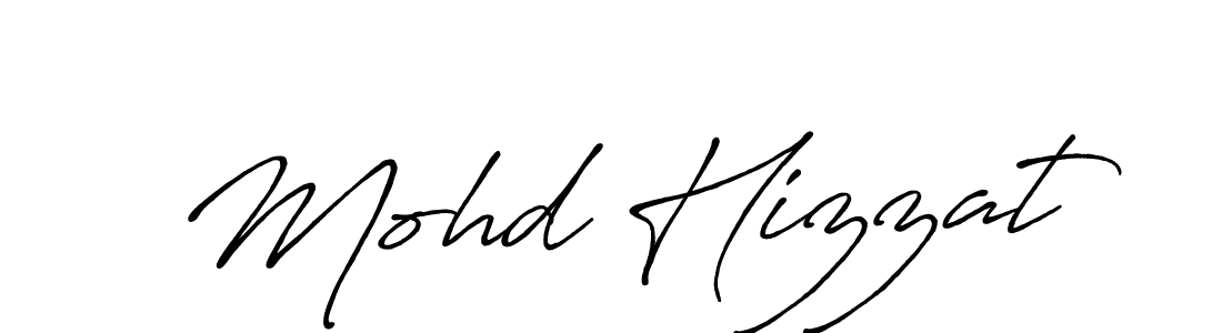 Also we have Mohd Hizzat name is the best signature style. Create professional handwritten signature collection using Antro_Vectra_Bolder autograph style. Mohd Hizzat signature style 7 images and pictures png
