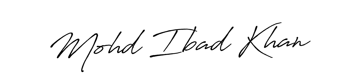 Similarly Antro_Vectra_Bolder is the best handwritten signature design. Signature creator online .You can use it as an online autograph creator for name Mohd Ibad Khan. Mohd Ibad Khan signature style 7 images and pictures png