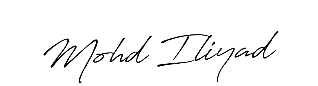 Create a beautiful signature design for name Mohd Iliyad. With this signature (Antro_Vectra_Bolder) fonts, you can make a handwritten signature for free. Mohd Iliyad signature style 7 images and pictures png