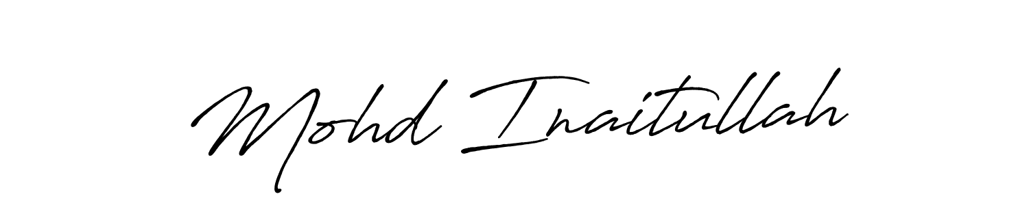 How to make Mohd Inaitullah signature? Antro_Vectra_Bolder is a professional autograph style. Create handwritten signature for Mohd Inaitullah name. Mohd Inaitullah signature style 7 images and pictures png