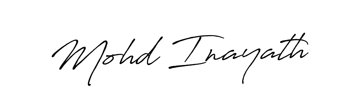 How to make Mohd Inayath name signature. Use Antro_Vectra_Bolder style for creating short signs online. This is the latest handwritten sign. Mohd Inayath signature style 7 images and pictures png