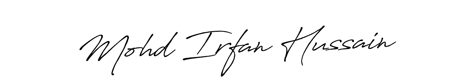 Make a short Mohd Irfan Hussain signature style. Manage your documents anywhere anytime using Antro_Vectra_Bolder. Create and add eSignatures, submit forms, share and send files easily. Mohd Irfan Hussain signature style 7 images and pictures png